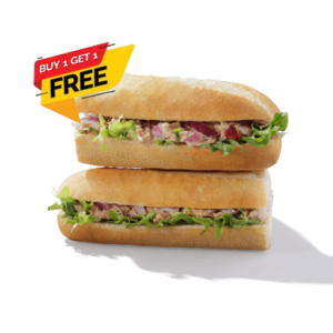 BUY 1 GET 1 FREE Tuna Crunch Baguette