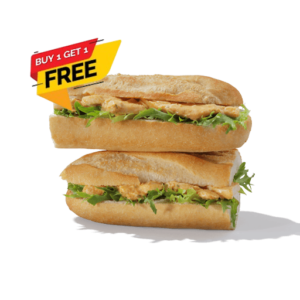 BUY 1 GET 1 FREE Tandoori Chicken Baguette