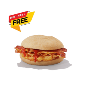 BUY 1 GET 1 FREE Bacon and Omelette Breakfast Roll